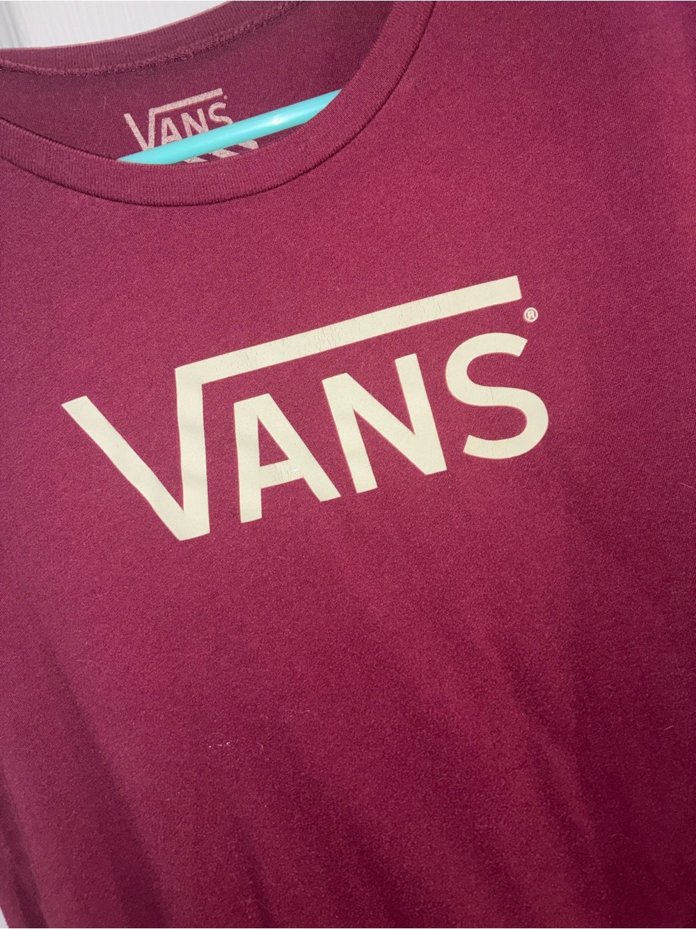 Vans Burgundy Tee with Cream Logo